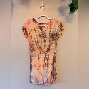 10 FEET Viscose Lightweight Tie-Dye Cap Sleeve Dress